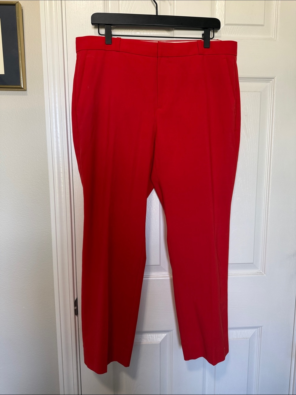 Banana Republic Avery Red Tailored Ankle Pants Sz 12 EUC